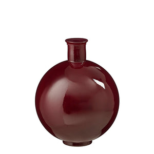 Qin vase recycled glass bordeaux - h44xd34cm
