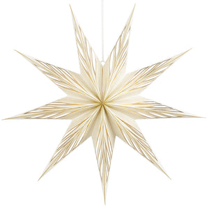 Aberdeen star hanging white FSC Mix - h18xd75cm