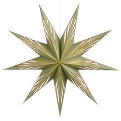 Aberdeen star hanging green FSC Mix - h18xd75cm
