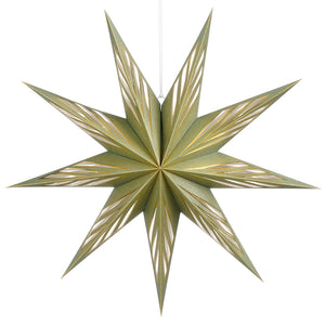 Aberdeen star hanging green FSC Mix - h18xd75cm