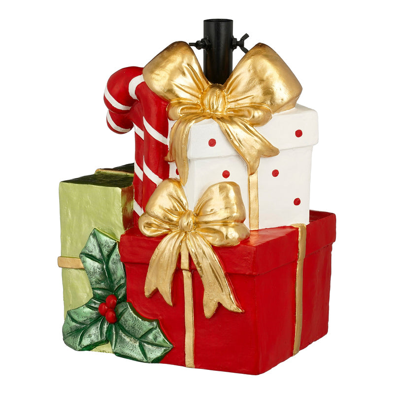 X-mas tree stand present red - l34xw26,5xh44,5cm
