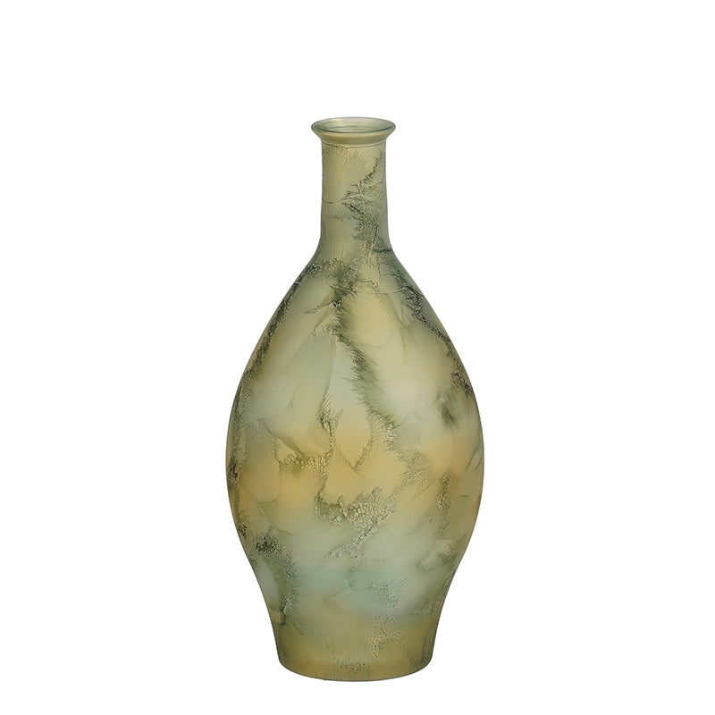 Canea vase recycled glass green - h60xd28cm