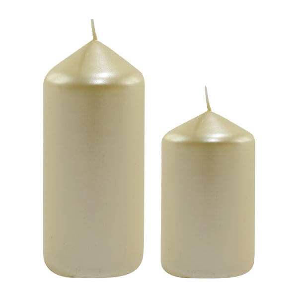 Champagne Pillar Candle (13cm)