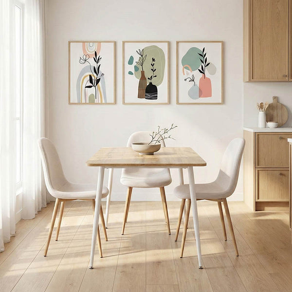 Cuba Sonoma and White Dining Table (120 cm)