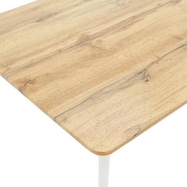 Cuba Sonoma and White Dining Table (120 cm)