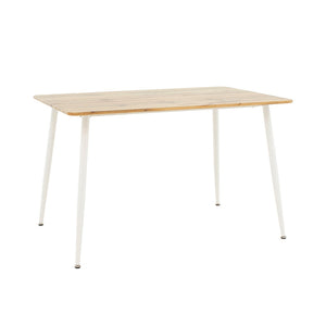 Cuba Sonoma and White Dining Table (120 cm)
