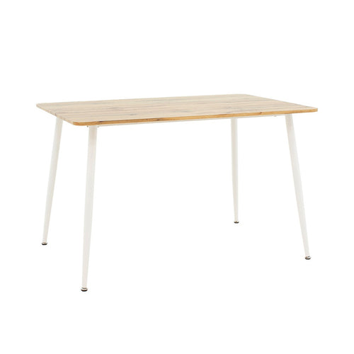 Cuba Sonoma and White Dining Table (120 cm)
