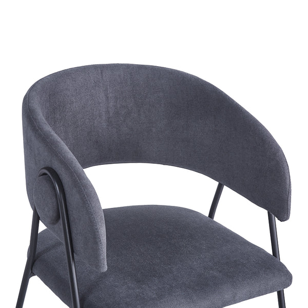 Anthracite Fabric Armchair (79 cm)