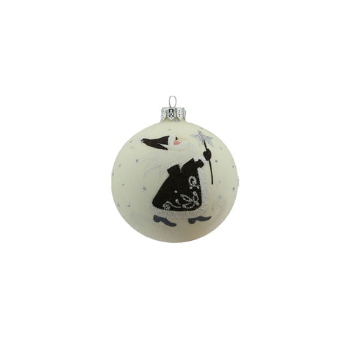 Santa Glass Bauble (8cm)