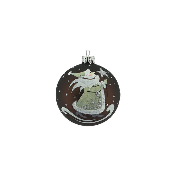 Santa Glass Bauble (8cm)