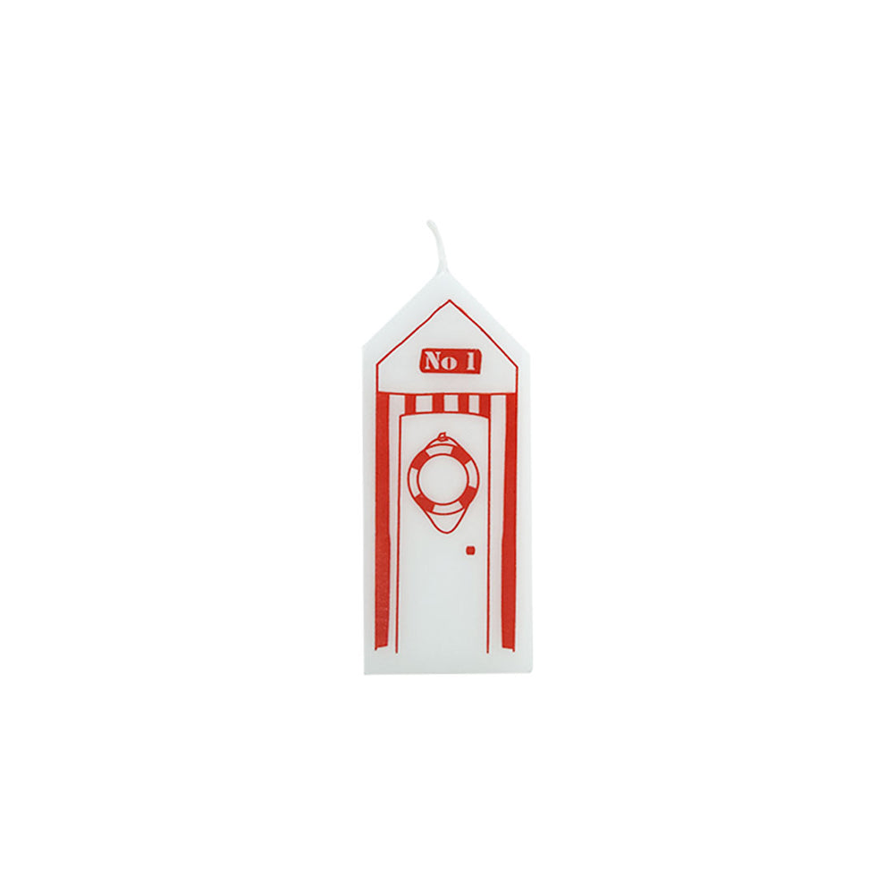 Red Bath House Pillar Candle (12 cm)