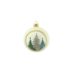 Trees Design Glass Bauble (8cm)