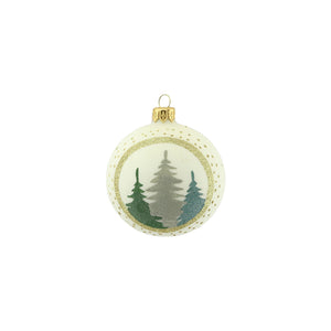 Trees Design Glass Bauble (8cm)