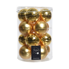 Light Gold Glass Bauble (8cm)