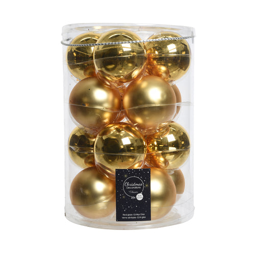 Light Gold Glass Bauble (8cm)
