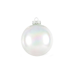 Plain White Glass Bauble (10cm)