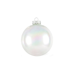 Plain White Glass Bauble (10cm)