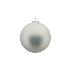 Plain White Glass Bauble (10cm)