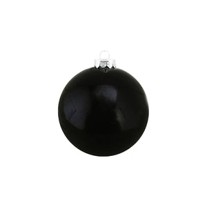 Plain Black Glass Bauble (10cm)