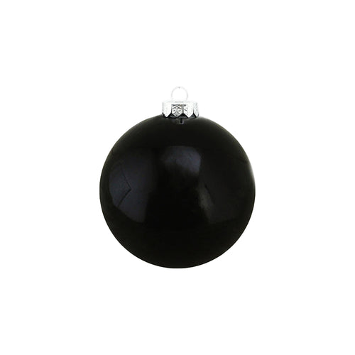 Plain Black Glass Bauble (10cm)