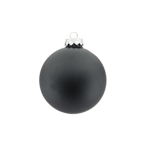 Plain Black Glass Bauble (10cm)