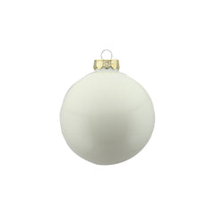 Wool White Glass Bauble Set