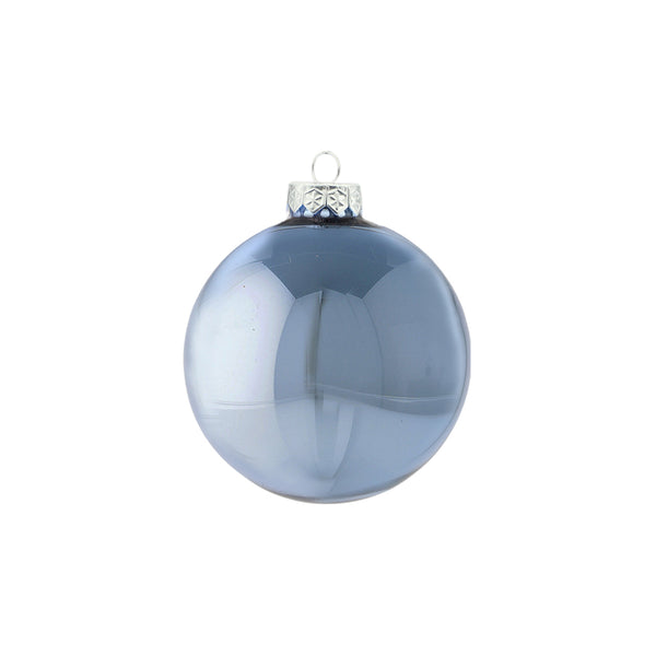 Ice Blue Glass Bauble Set