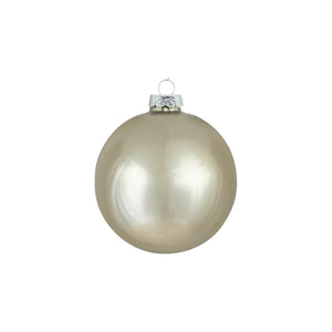 Natural Linen Glass Bauble Set