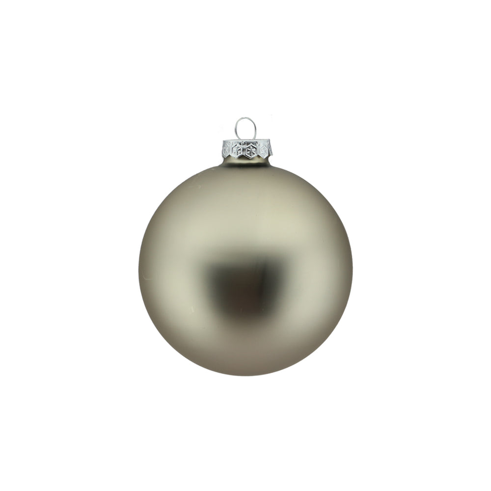 Natural Linen Glass Bauble Set