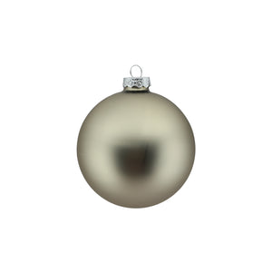 Natural Linen Glass Bauble Set