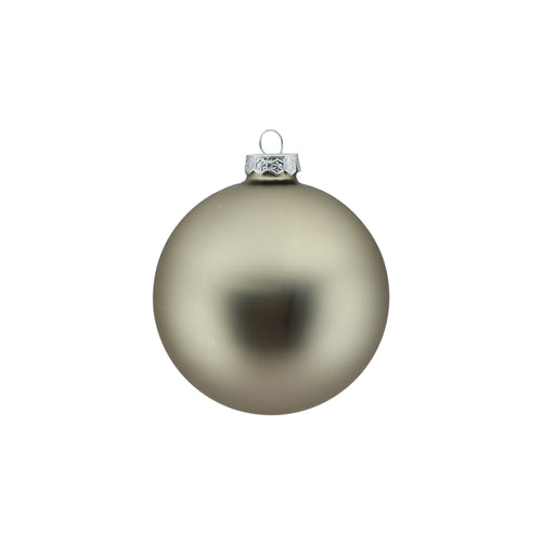 Natural Linen Glass Bauble Set