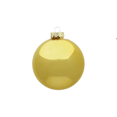 Mustard Glass Bauble (10cm)