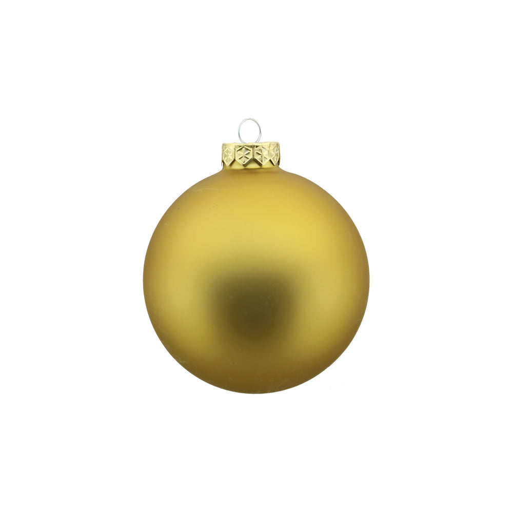 Mustard Glass Bauble (10cm)