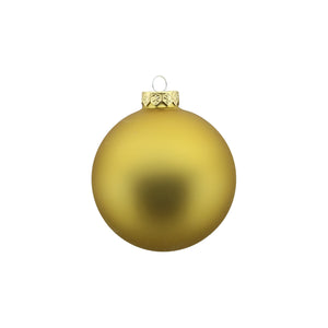 Mustard Glass Bauble (10cm)