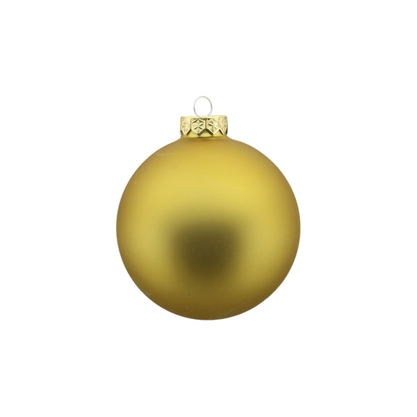 Mustard Glass Bauble (10cm)