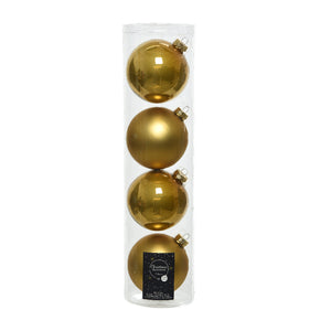 Mustard Glass Bauble (10cm)