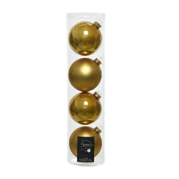 Mustard Glass Bauble (10cm)