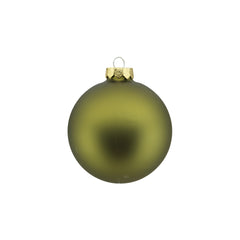 Moss Green Glass Bauble Set