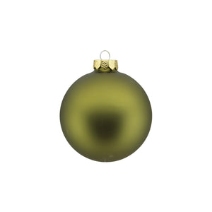 Moss Green Glass Bauble Set