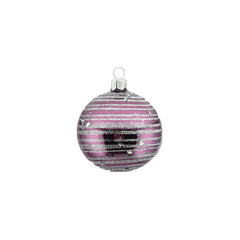 Diamond Texture Bauble - Mauve (7cm)