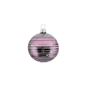 Diamond Texture Bauble - Mauve (7cm)