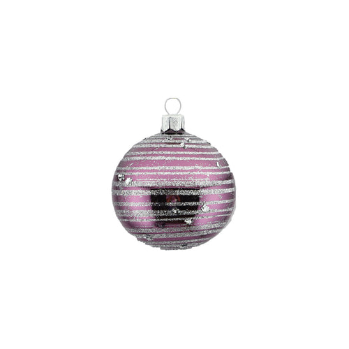 Diamond Texture Bauble - Mauve (7cm)