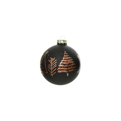 Glass Bauble with Gold Print (8cm)