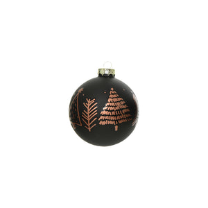 Glass Bauble with Gold Print (8cm)