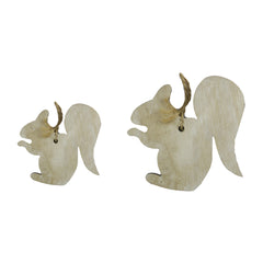 White Wooden Squirrel (7cm)