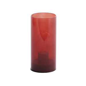 Vazolla Milky Dark Red Glass Table Lamp (15 cm)