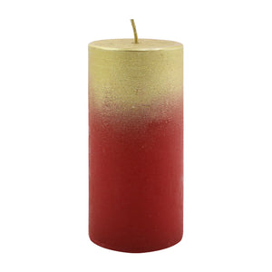 Red Foggy Pillar Candle (12cm)