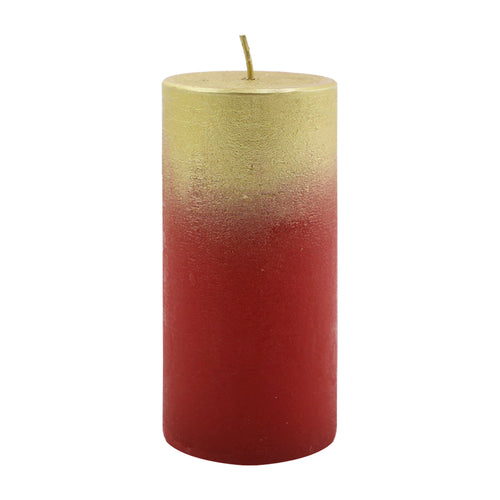 Red Foggy Pillar Candle (12cm)
