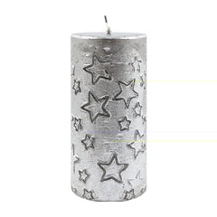 Silver Samia Pillar Candle (12cm)