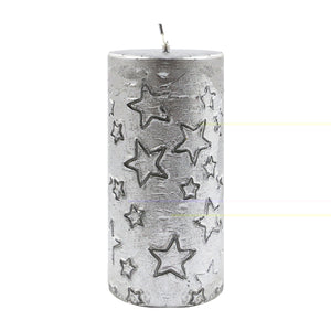 Silver Samia Pillar Candle (12cm)